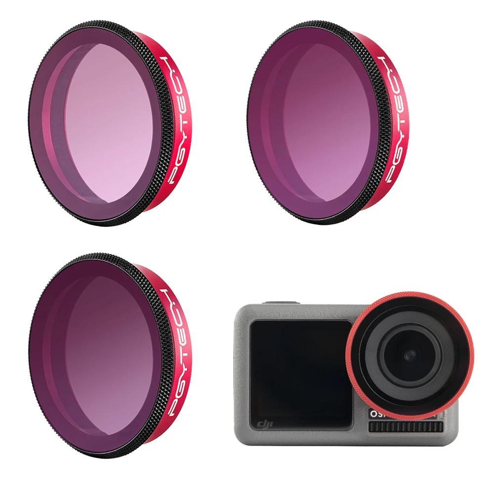 PGYTECH 3Pcs Gradient Filter Set Professional Edition ND8-GR ND16-4 ND32-8 Filter for DJI OSMO ACTION Sports Camera
PGYTECH 3Pcs Gradient Filter Set Professional Edition ND8-GR ND16-4 ND32-8 Filter for DJI OSMO ACTION Sports Camera
