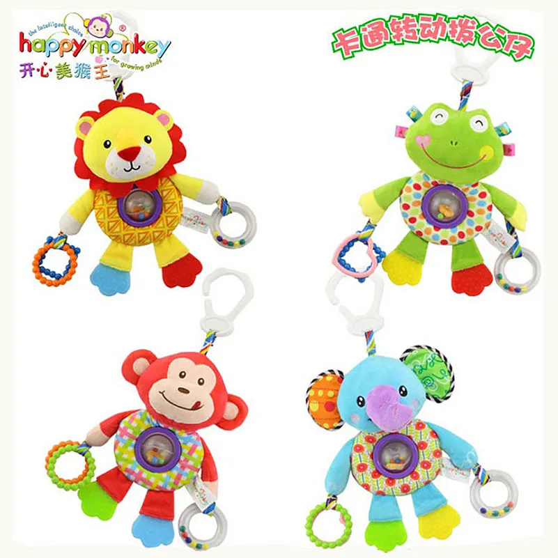 Plush Infant Baby Crib Storller Bed Hanging Rattle bell Teether Stuffed Appease Cute Animal Toys Bell Ring Turn the Beads
Plush Infant Baby Crib Storller Bed Hanging Rattle bell Teether Stuffed Appease Cute Animal Toys Bell Ring Turn the Beads