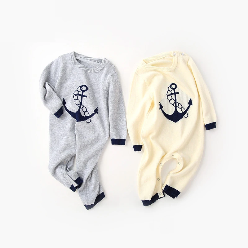 FEERIJT Baby Boys Knitted Cotton Romper 2019 Spring Soft One-piece Suit Anchor Printing Jumpsuit for Newborn Boy Infant Clothing
FEERIJT Baby Boys Knitted Cotton Romper 2019 Spring Soft One-piece Suit Anchor Printing Jumpsuit for Newborn Boy Infant Clothing