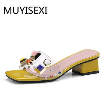Colorful Rivet Transparent PVC Slipper Summer 4cm Heels Sandals Open Toe Shoes Women Pink Yellow White plus size ZMD05 MUYISEXI
Colorful Rivet Transparent PVC Slipper Summer 4cm Heels Sandals Open Toe Shoes Women Pink Yellow White plus size ZMD05 MUYISEXI
