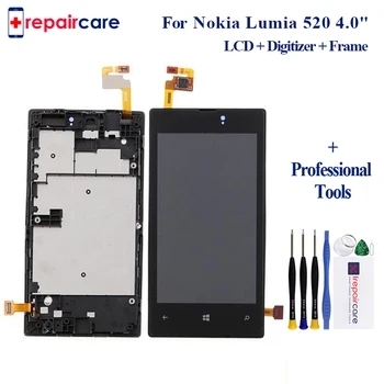 100% Test Full Touch Screen Digitizer Glass Sensor + LCD Display Panel Monitor Screen Assembly With Frame for Nokia Lumia 520
100% Test Full Touch Screen Digitizer Glass Sensor + LCD Display Panel Monitor Screen Assembly With Frame for Nokia Lumia 520