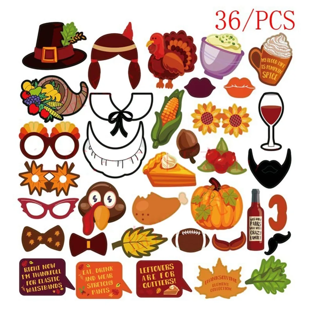 Christmas Day Party Photo Props Festival Cartoon 36 PC Handheld photo tool Farm Party Maple Turkey Photo Props Decors
Christmas Day Party Photo Props Festival Cartoon 36 PC Handheld photo tool Farm Party Maple Turkey Photo Props Decors