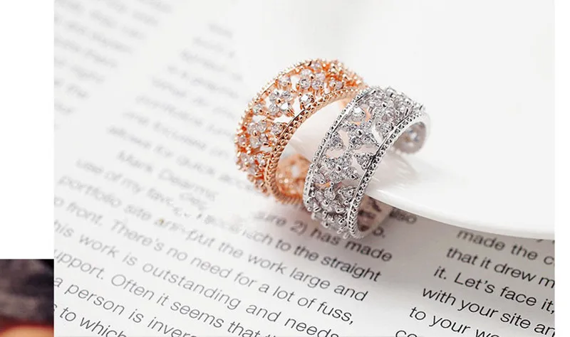 Cc Bijouterie Rings For Women Trendy Jewelry Hollow Clover Open Size Romantic Bridal Wedding Engagement Ring Anillos Cc773 9
