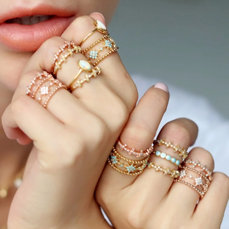 2019 Top Quality 2 color Crystal Snowflake CZ Ring Rose/Gold Color Jewelry Austrian Crystal Adjustable rings for women Wholesale
2019 Top Quality 2 color Crystal Snowflake CZ Ring Rose/Gold Color Jewelry Austrian Crystal Adjustable rings for women Wholesale