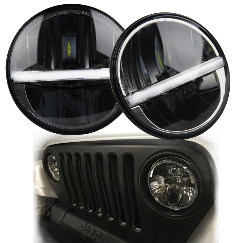7" inch Round LED Headlight sealed beam Headlamp DRL White/Amber Light For jeep Wrangler Hummer JK
7" inch Round LED Headlight sealed beam Headlamp DRL White/Amber Light For jeep Wrangler Hummer JK
