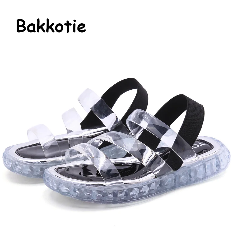 Bakkotie 2019 Summer Girls New Pink Beach Sandals Princess Fashion Transparent PVC Sandals Kids Soft Elastic Band Dress Shoes
Bakkotie 2019 Summer Girls New Pink Beach Sandals Princess Fashion Transparent PVC Sandals Kids Soft Elastic Band Dress Shoes