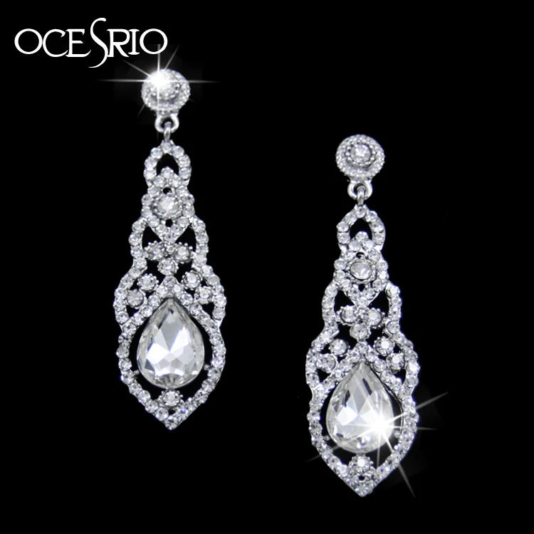 OCESRIO Zircon Bridal Earrings for Wedding Austrian Crystal Silver Wedding Earrings Hanging Women Jewelry Accessoreis ers-g95
OCESRIO Zircon Bridal Earrings for Wedding Austrian Crystal Silver Wedding Earrings Hanging Women Jewelry Accessoreis ers-g95