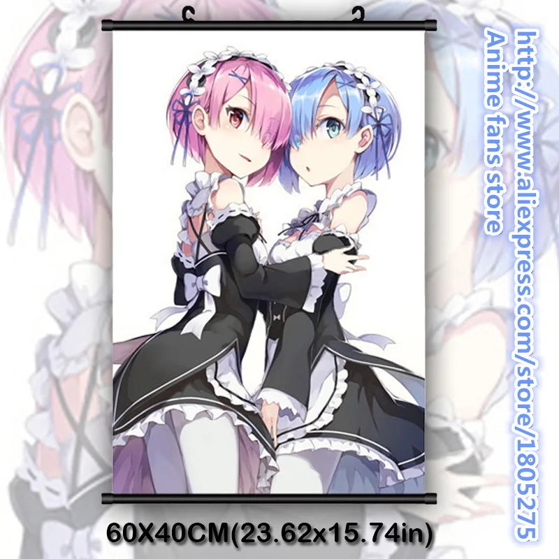 Re:Zero kara Hajimeru Isekai Seikatsu Rem & Ram Cute Japanese Anime Wall Scroll Poster Home Decor Bedroom decorative painting
Re:Zero kara Hajimeru Isekai Seikatsu Rem & Ram Cute Japanese Anime Wall Scroll Poster Home Decor Bedroom decorative painting