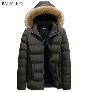 Men's Faux Fur Hooded Warm Coats Outwer 2018 Brand New Winter Thick Jackets Men Hat Detachable Warm Parka Coat Casaco Masculino
Men's Faux Fur Hooded Warm Coats Outwer 2018 Brand New Winter Thick Jackets Men Hat Detachable Warm Parka Coat Casaco Masculino