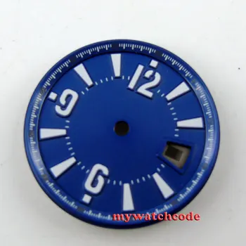 31.5mm blue Watch Dial with white marks for ETA 2836 Mingzhu 2813 Movement D44 
31.5mm blue Watch Dial with white marks for ETA 2836 Mingzhu 2813 Movement D44