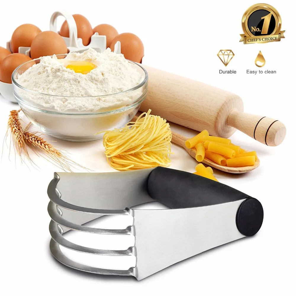 Dough Blender-Stainless Steel Pastry Scraper Dough Blender Cutter Set Stainless Steel Blades Professional Baking Dough Tools
Dough Blender-Stainless Steel Pastry Scraper Dough Blender Cutter Set Stainless Steel Blades Professional Baking Dough Tools