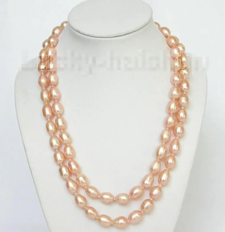 Hot sale new Style >>>>>Genuine luster 2row 16" rice pear pink freshwater pearls necklace j7034
Hot sale new Style >>>>>Genuine luster 2row 16" rice pear pink freshwater pearls necklace j7034