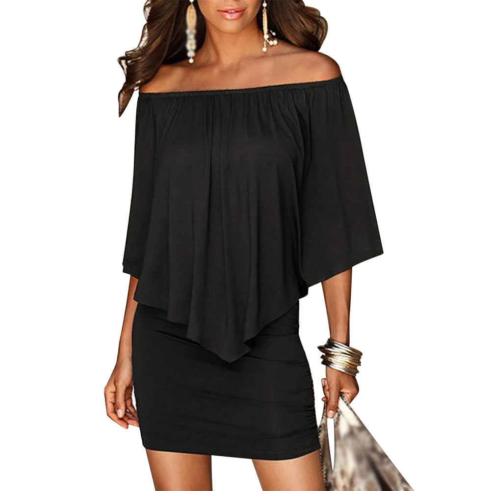 Gift Summer Beach Charming Solid Boat Neck Asymmetric Hem Short Sleeve Wrap Hip Women Dress Party Sexy Holiday Casual
Gift Summer Beach Charming Solid Boat Neck Asymmetric Hem Short Sleeve Wrap Hip Women Dress Party Sexy Holiday Casual