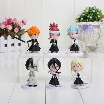 6pcs/set 7cm Anime Bleach Ichigo Ulquiorra cifer Renji Gin Toushirou PVC Action Figures Toys Dolls
6pcs/set 7cm Anime Bleach Ichigo Ulquiorra cifer Renji Gin Toushirou PVC Action Figures Toys Dolls
