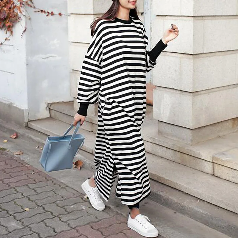 2019 Autumn Women Retro Maxi Dress Loose Batwing Sleeves O Neck Slit Vintage Oversized Casual Long Dresses Vestidos
2019 Autumn Women Retro Maxi Dress Loose Batwing Sleeves O Neck Slit Vintage Oversized Casual Long Dresses Vestidos