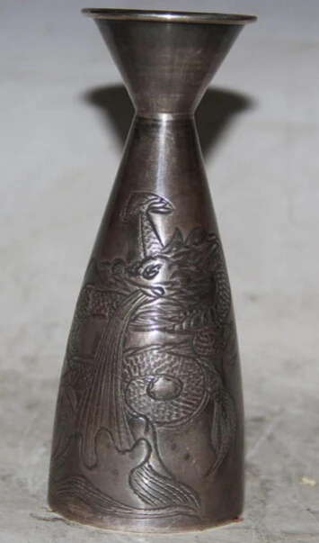 JP S0524 6" Old Signed Chinese Countyside Pure Silver Dragon Play Water Wine Pot Cup
JP S0524 6" Old Signed Chinese Countyside Pure Silver Dragon Play Water Wine Pot Cup