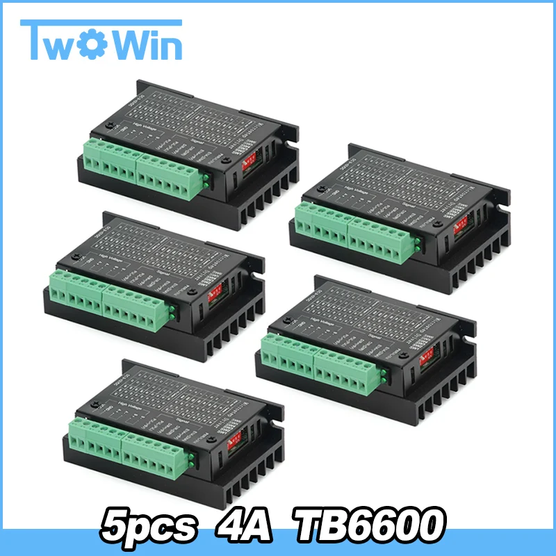 HOT! 5PCS CNC Single Axis 4A 9~42V TB6600 Stepper Motor Drivers New upgraded version of the 42/57/86 stepper motor CNC 1 Axis
HOT! 5PCS CNC Single Axis 4A 9~42V TB6600 Stepper Motor Drivers New upgraded version of the 42/57/86 stepper motor CNC 1 Axis