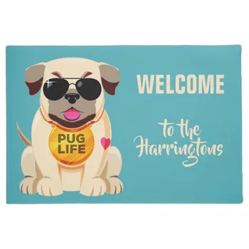 Pug Life custom name & color door mat Home Decoration Entry Non-slip Door Mat Rubber Washable Floor
Pug Life custom name & color door mat Home Decoration Entry Non-slip Door Mat Rubber Washable Floor