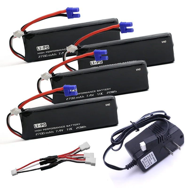 4pcs 7.4V 2700mAh 10C Hubsan H501S lipo battery Batteies with cable for charger Hubsan H501C rc Quadcopter Airplane drone Spar
4pcs 7.4V 2700mAh 10C Hubsan H501S lipo battery Batteies with cable for charger Hubsan H501C rc Quadcopter Airplane drone Spar