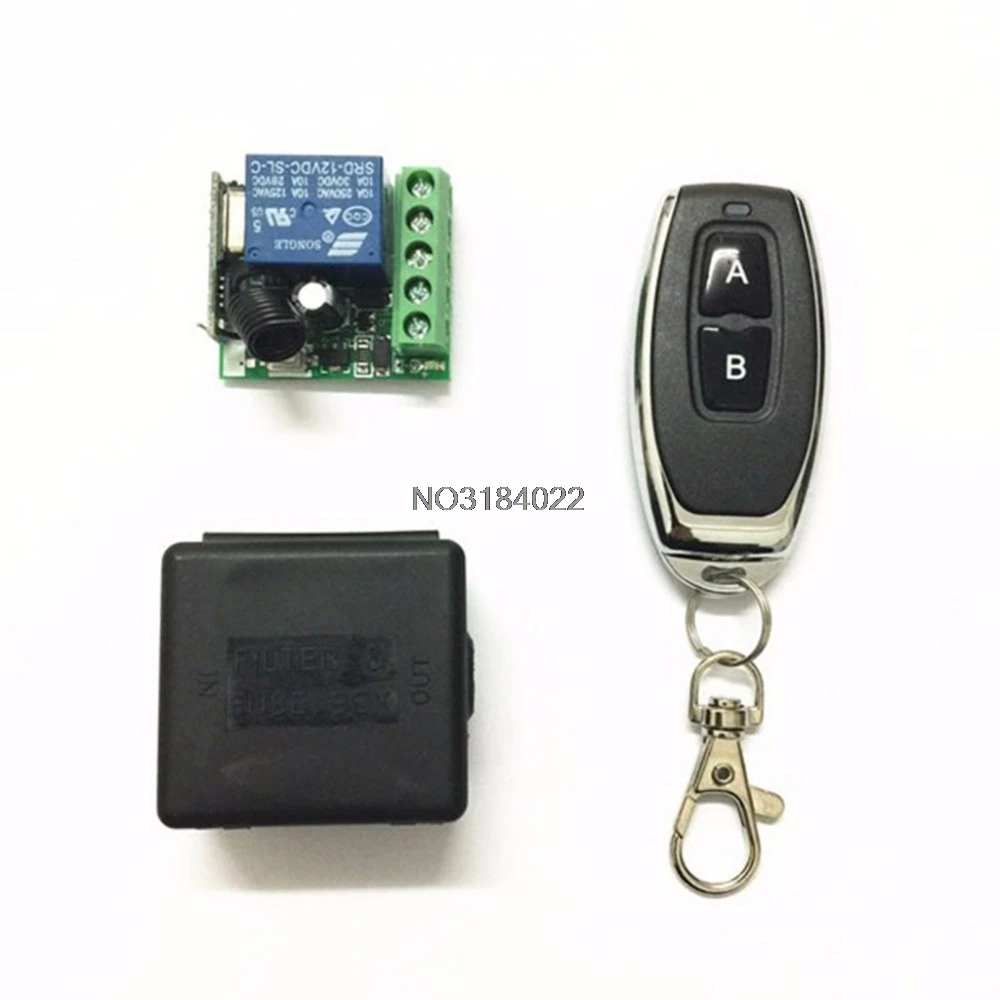 DC 12V 1CH Relay Receiver Module RF Transmitter 433Mhz Wireless Remote Control Switch
DC 12V 1CH Relay Receiver Module RF Transmitter 433Mhz Wireless Remote Control Switch