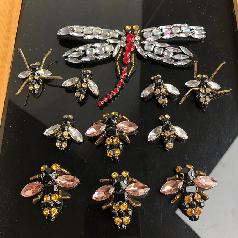 Manual nail bead sequins patch stick bee applique patch embroidery clothing decoration dragonfly patches
Manual nail bead sequins patch stick bee applique patch embroidery clothing decoration dragonfly patches