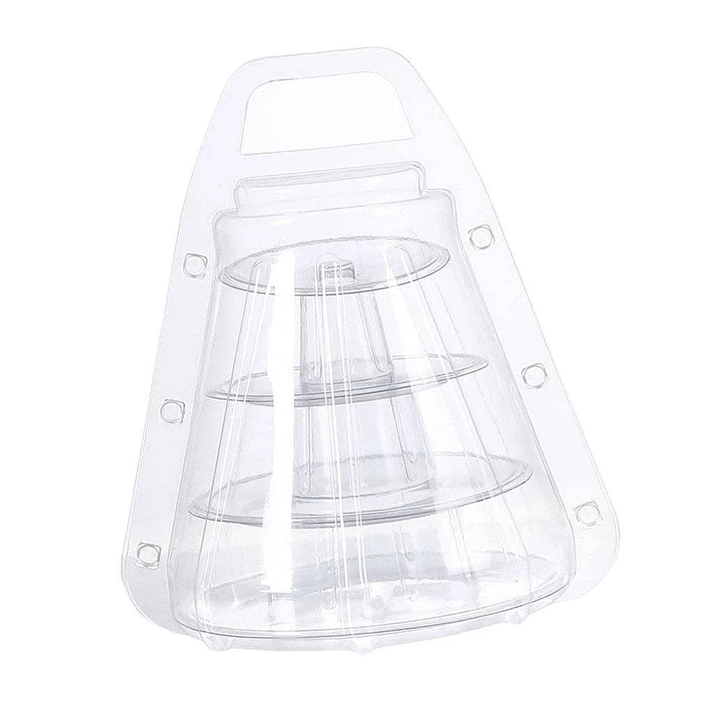 4 Tier Clear Macaron French Macaroons Tower Cake Cupacake Stand Box Weddings