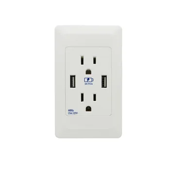 US Standard Power USB Wall Socket outlet, 15A Dual USB PC Panel Drop-Resistant Explosion-Proof Anti-Leakage Socket outlet plug
US Standard Power USB Wall Socket outlet, 15A Dual USB PC Panel Drop-Resistant Explosion-Proof Anti-Leakage Socket outlet plug