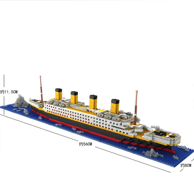 Boxed 1860Pcs NO Match Legoing RS Titanic Cruise Ship Model Boat DIY Building Diamond Blocks Kit Children Kids Toys XMAS Gifts
Boxed 1860Pcs NO Match Legoing RS Titanic Cruise Ship Model Boat DIY Building Diamond Blocks Kit Children Kids Toys XMAS Gifts