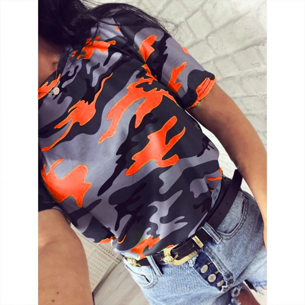 Short Sleeve Camouflage Tops Shirts Streetwear Womens Summer Camo Print Military T-Shirt Tees Casual O-Neck Loose T Shirt Femme
Short Sleeve Camouflage Tops Shirts Streetwear Womens Summer Camo Print Military T-Shirt Tees Casual O-Neck Loose T Shirt Femme