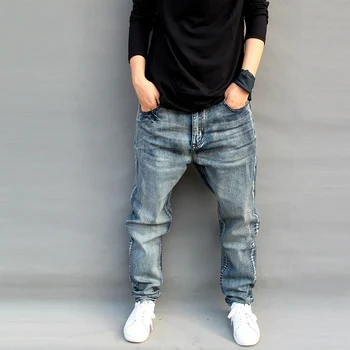 Men's Loose Harem Jeans Pants Stretch Big Size Skateboard Baggy Jeans Male hanging crotch Trousres A60403
Men's Loose Harem Jeans Pants Stretch Big Size Skateboard Baggy Jeans Male hanging crotch Trousres A60403