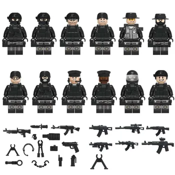 12pcs/lot Building Blocks Figures brick DIY toys Compatible City Anti-terrorist piracy Police Weaponry Occupations Gift
12pcs/lot Building Blocks Figures brick DIY toys Compatible City Anti-terrorist piracy Police Weaponry Occupations Gift