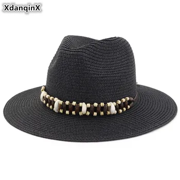 XdanqinX Fashion Elegant Women's Breathable Straw Hat Sun Hats Men's Jazz Cap 2019 Summer Headwear Decorated Female Beach Hat 
XdanqinX Fashion Elegant Women's Breathable Straw Hat Sun Hats Men's Jazz Cap 2019 Summer Headwear Decorated Female Beach Hat