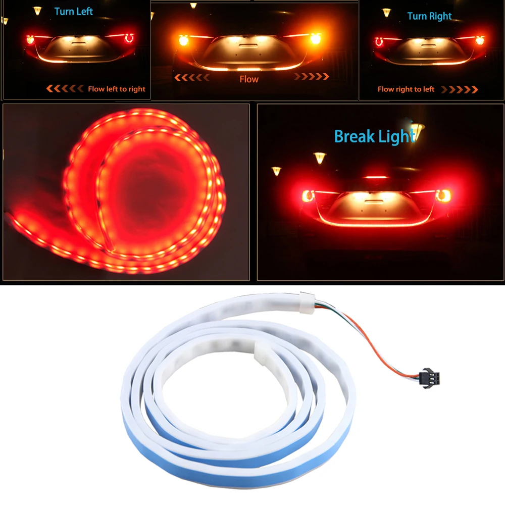 47" 120CM RGB Car Rear Trunk Strip Light 12V Tailgate Dynamic Streamer Brake Driving Turn Signal Flow LED Light Lamp
47" 120CM RGB Car Rear Trunk Strip Light 12V Tailgate Dynamic Streamer Brake Driving Turn Signal Flow LED Light Lamp