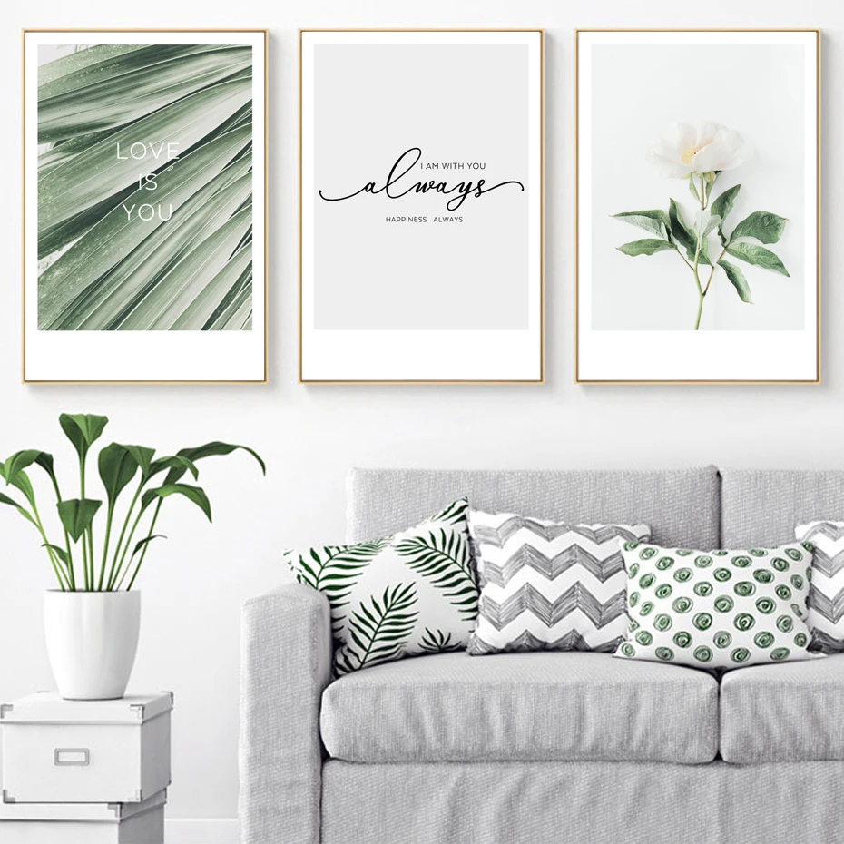 Nordic Flower Canvas Painting Romantic Love Quotes Green Leaf Poster Wall Art Pictures for Bedroom Home Decoration
Nordic Flower Canvas Painting Romantic Love Quotes Green Leaf Poster Wall Art Pictures for Bedroom Home Decoration