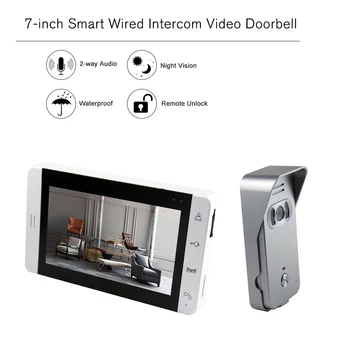 7-inch LCD Door Viewer Door Bell Touch Button Video Intercom Monitor Kit IR Night Vision Camera Door Bell Home Security
7-inch LCD Door Viewer Door Bell Touch Button Video Intercom Monitor Kit IR Night Vision Camera Door Bell Home Security