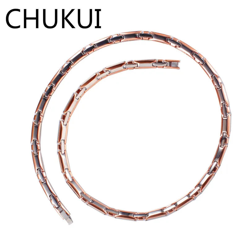 CHUKUI Luxury Magnetic Pure Titanium Necklace Rose Gold Tone Stainless Steel Women Men Energy Healing Magnet Healthy Jewelry
CHUKUI Luxury Magnetic Pure Titanium Necklace Rose Gold Tone Stainless Steel Women Men Energy Healing Magnet Healthy Jewelry