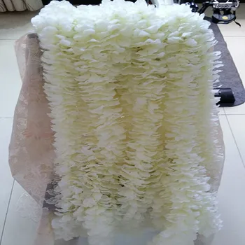 100pcs/lot Elegant White Orchid Wisteria Vines 79 Inches Long Silk Artificial Flower Wreaths For Wedding Party Decorations
100pcs/lot Elegant White Orchid Wisteria Vines 79 Inches Long Silk Artificial Flower Wreaths For Wedding Party Decorations