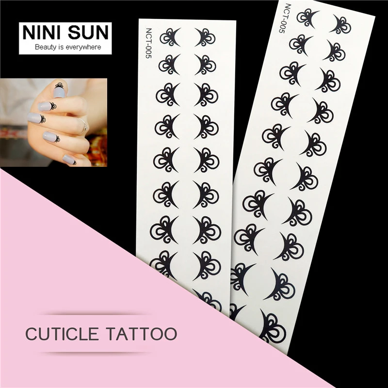 6 X Black Nail Cuticle Temporary Tattoo Nail Edge Stickers Water Transfers Nail Art Professional Nail Accessories Beauty Finger
6 X Black Nail Cuticle Temporary Tattoo Nail Edge Stickers Water Transfers Nail Art Professional Nail Accessories Beauty Finger
