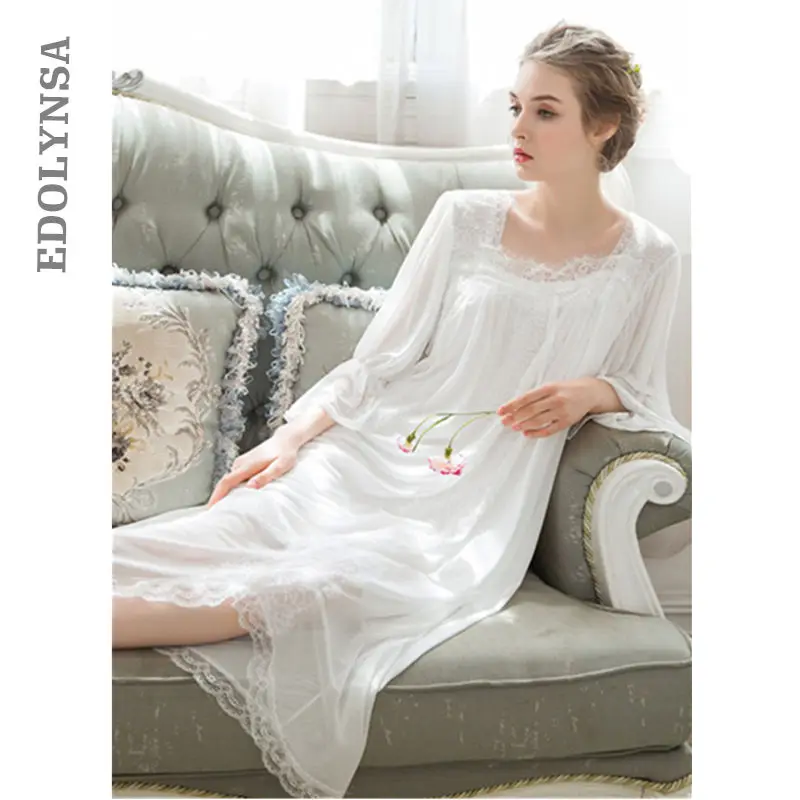 Autumn Black Modal Sleepshirts Three Quarter Sleeve Organza Nightly Dress Long Nightgown Babydoll Sleepdress Cute Nightwear T155
Autumn Black Modal Sleepshirts Three Quarter Sleeve Organza Nightly Dress Long Nightgown Babydoll Sleepdress Cute Nightwear T155