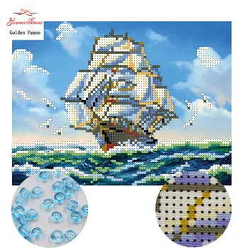 Golden Panno,Needlework DIY Cross stitch Sets For Embroidery kits sailing pattern Counted bead Cross-Stitching 0413
Golden Panno,Needlework DIY Cross stitch Sets For Embroidery kits sailing pattern Counted bead Cross-Stitching 0413