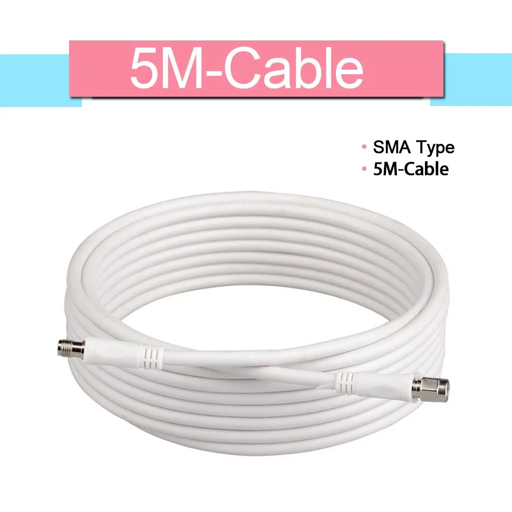 3D White 50ohm SMA Type 5 Meters Coaxial Cable Communication cable For Cellphone Signal Booster Repeater
3D White 50ohm SMA Type 5 Meters Coaxial Cable Communication cable For Cellphone Signal Booster Repeater
