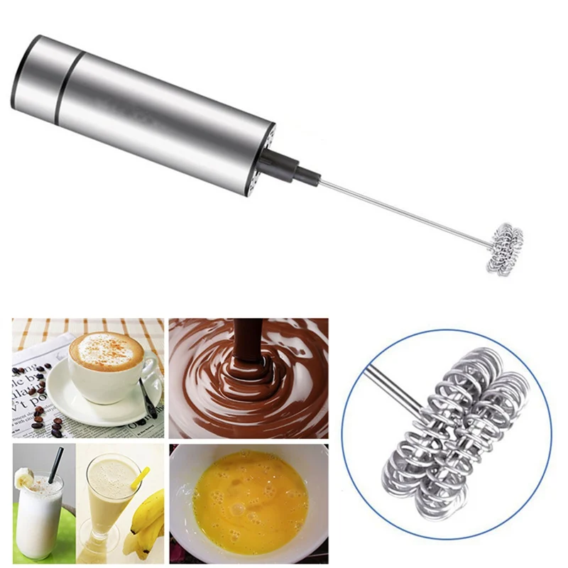 Electrical Mixer Milk Frother Stainless Steel Foamer Beater Blender Coffee Latte Cream Stirrer Home Kitchen Handheld
Electrical Mixer Milk Frother Stainless Steel Foamer Beater Blender Coffee Latte Cream Stirrer Home Kitchen Handheld