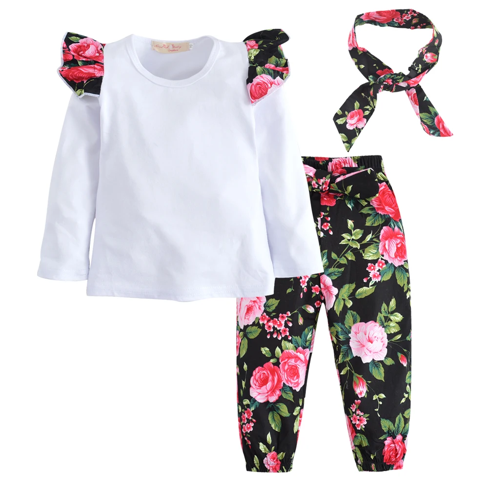 Floral Baby Girl Clothes Set Autumn Newborn Infant Clothing Set Ruffles T-shirt Tops+Pants+Headband Floral Baby Girls Outfit Set
Floral Baby Girl Clothes Set Autumn Newborn Infant Clothing Set Ruffles T-shirt Tops+Pants+Headband Floral Baby Girls Outfit Set