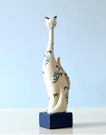 Статуэтка кошки из смолы статуэтка поделки скульптура оленя фигурка животного