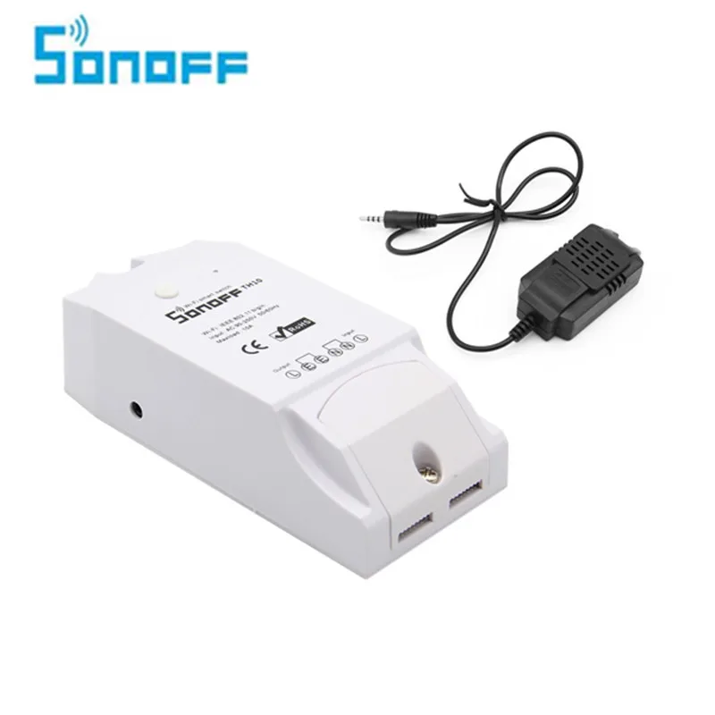 SONOFF TH10 Smart Home WIFI Wireless Temperature Humidity Thermostat Module APP Remote Control Switch With Si7021 Sensor Probe
SONOFF TH10 Smart Home WIFI Wireless Temperature Humidity Thermostat Module APP Remote Control Switch With Si7021 Sensor Probe