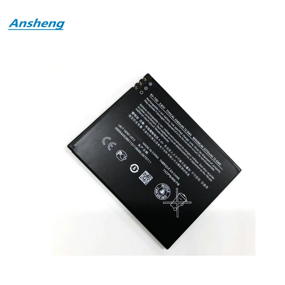High Quality 3270mAh BV-T4D Battery For Nokia Microsoft Lumia 950 XL CityMan Lumia 940 XL RM-1118 BVT4D Smart phone
High Quality 3270mAh BV-T4D Battery For Nokia Microsoft Lumia 950 XL CityMan Lumia 940 XL RM-1118 BVT4D Smart phone