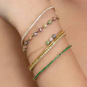 colorful cz flower charm link chain bracelet Bloom flower design beautiful fashion women jewelry
colorful cz flower charm link chain bracelet Bloom flower design beautiful fashion women jewelry