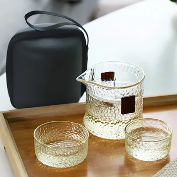 Portable Teacups Teapot Set Double GlassTea Mugs With Teapots Travel Chinese Gongfu Tea Glass Tea Cups Creative Gift Drinkware
Portable Teacups Teapot Set Double GlassTea Mugs With Teapots Travel Chinese Gongfu Tea Glass Tea Cups Creative Gift Drinkware