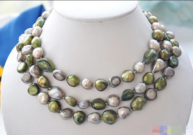 HOT## Wholesale > P4009 50" 14mm gray green baroque freshwater pearl necklace 
HOT## Wholesale > P4009 50" 14mm gray green baroque freshwater pearl necklace