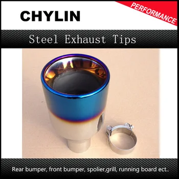 1pcs Inlet: 54mm Outlet: 89mm 304 Stainless Steel Blue End Car Racing Universal Exhaust Muffler Pipe
1pcs Inlet: 54mm Outlet: 89mm 304 Stainless Steel Blue End Car Racing Universal Exhaust Muffler Pipe